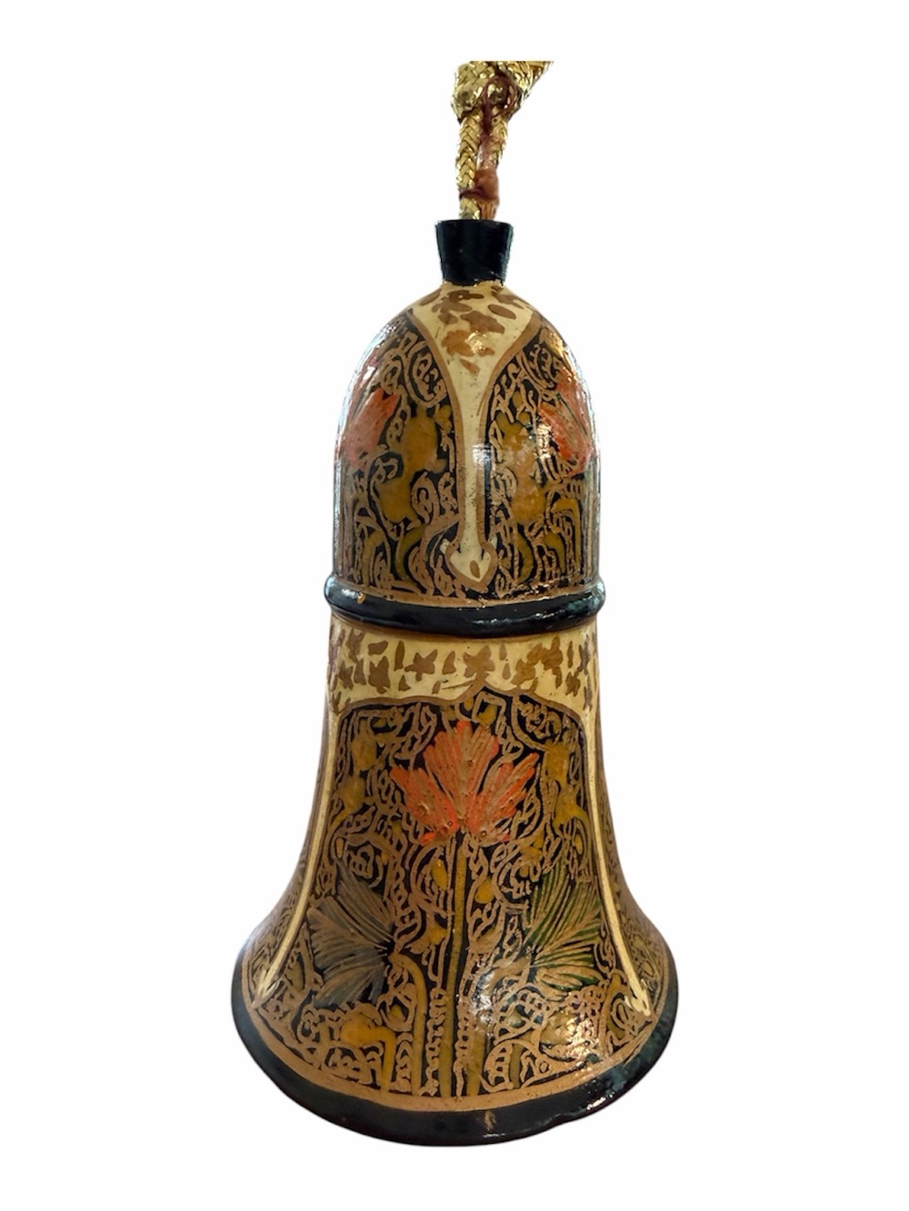 Paper Mache vintage Decorative Bell Hand painted
